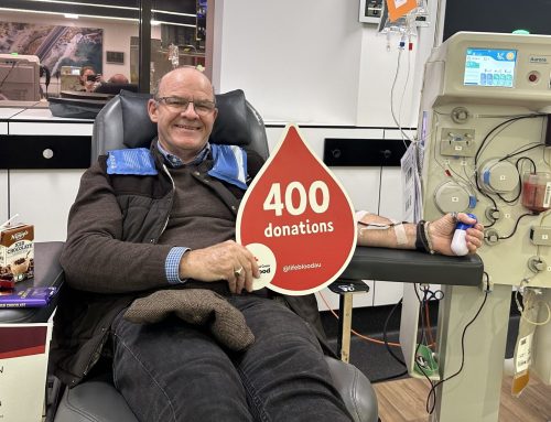 Stephen reaches 400 donations